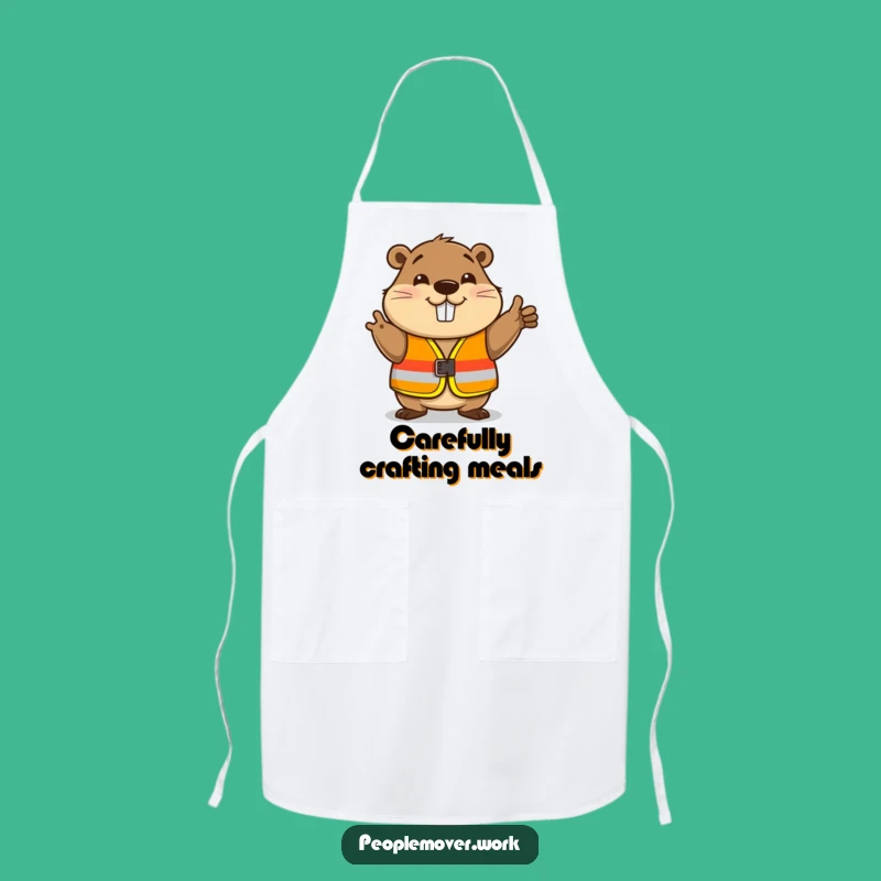 Funny Beaver Safety Apron - Kitchen Builder Humor Gift