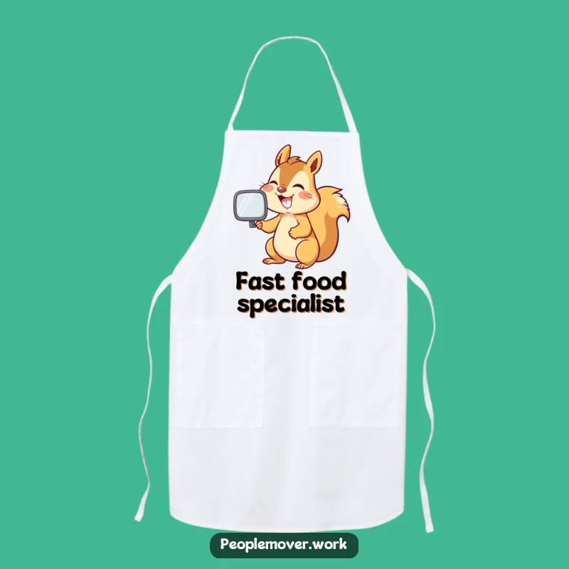 Funny Squirrel Driving Apron - Kitchen Commuter Humor Gift