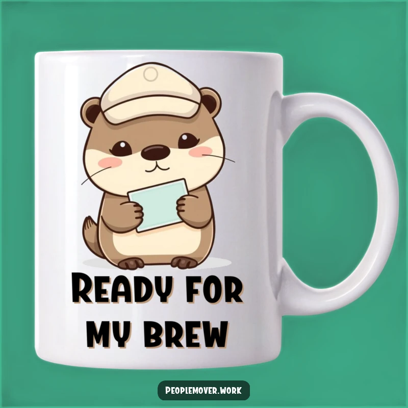 Funny Calm Otter Ticket Holder Mug - Relaxed Travel Humor Gift