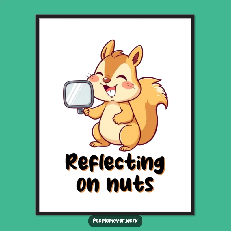 Funny Squirrel Driving Digital Art Print - Instant Energetic Decor