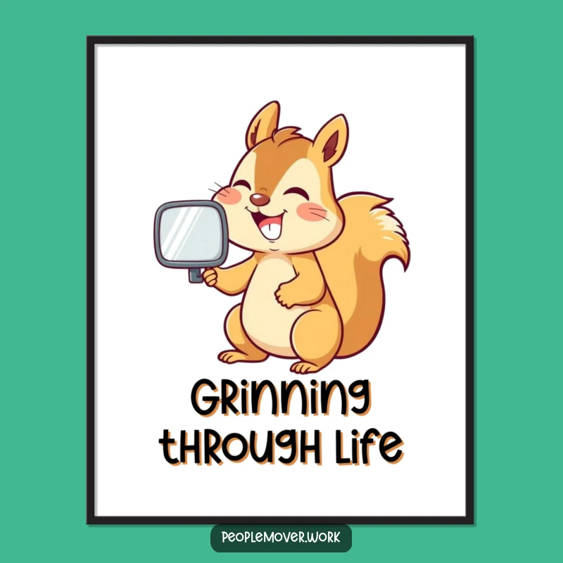 Funny Squirrel Driving Poster - Energetic Road Art Gift