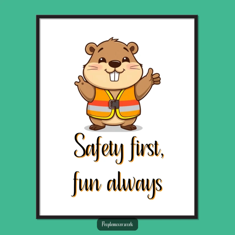 Funny Free Printable Wall Art: Trustworthy Beaver Nod for Your Decor!