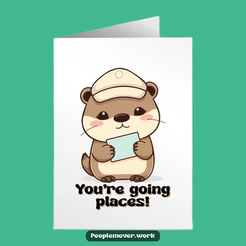 Free Printable Congratulations Card: Otter's Ticket to Success!