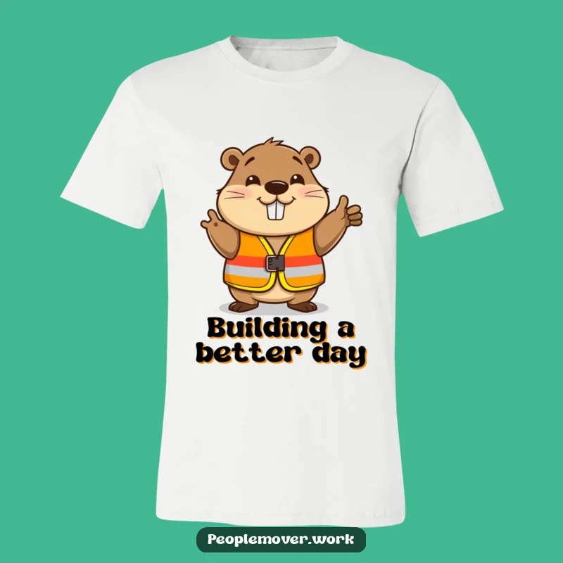 Funny Beaver Safety Expert T-Shirt - Construction Humor Gift