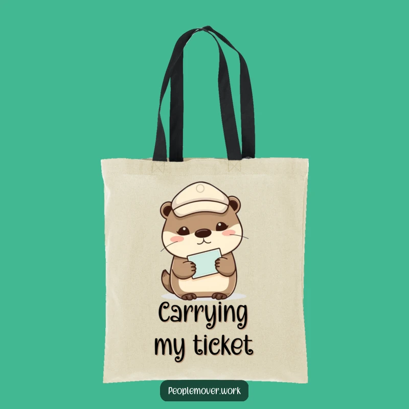Funny Otter Ticket Holder Tote Bag - Carry Your Calm with Style
